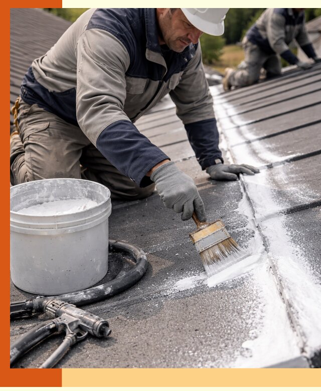 Утепление кровли жидкой теплоизоляцией в Северске