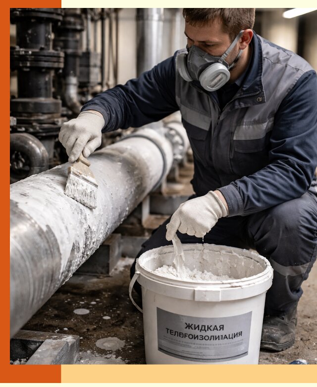 Утепление оборудования жидкой теплоизоляцией в Северске