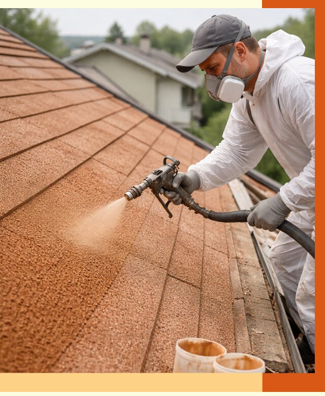 Утепление кровли жидкой пробкой в Северске от 2807 руб./м² под ключ | ТепломастерСвк