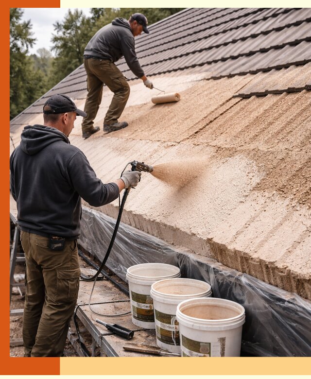 Утепление кровли жидкой пробкой в Северске для домов и зданий