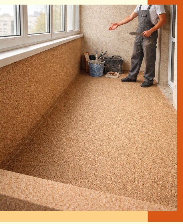 Утепление балкона жидкой пробкой в Северске от 3794 руб/м² под ключ | ТепломастерСвк