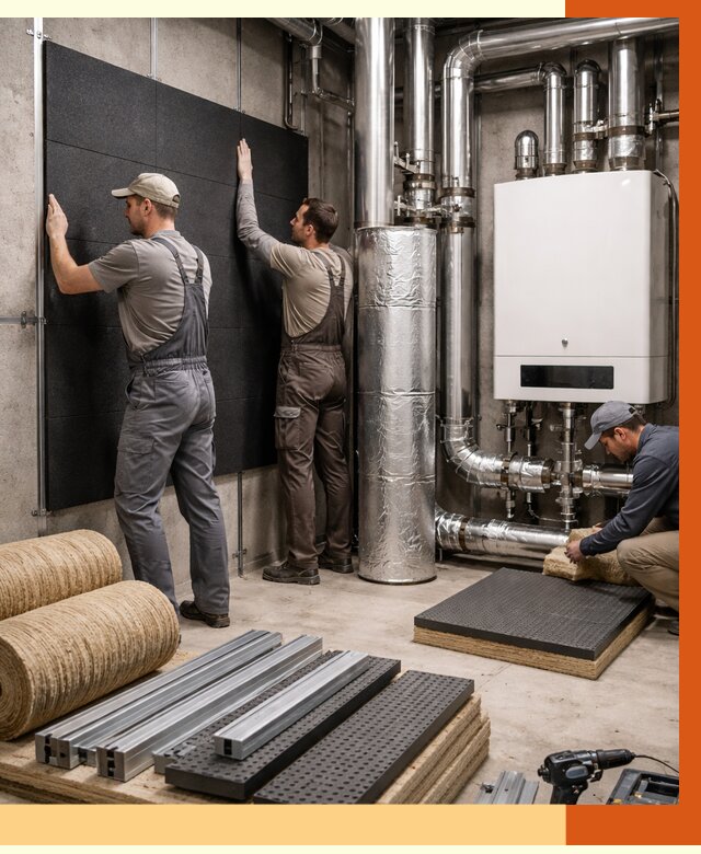 Шумоизоляция котельной в Северске от 6757 руб. под ключ | Профессиональная звукоизоляция — ТепломастерСвк