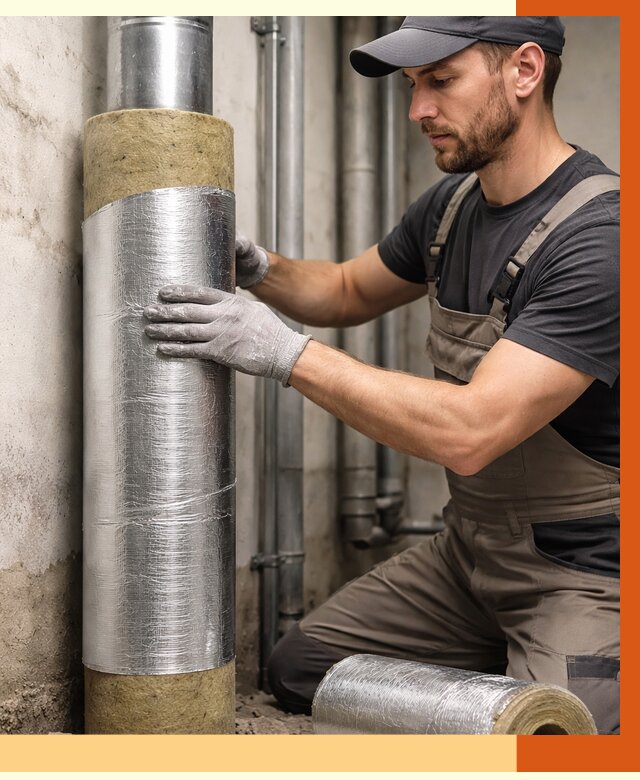 Шумоизоляция труб в Северске от 1247 руб. — шумоподавление и звукоизоляция труб | ТепломастерСвк