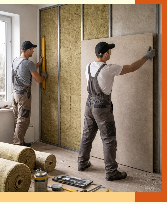 Шумоизоляция стен в Северске от 4678 руб/м2 — звукоизоляция стен под ключ | ТепломастерСвк