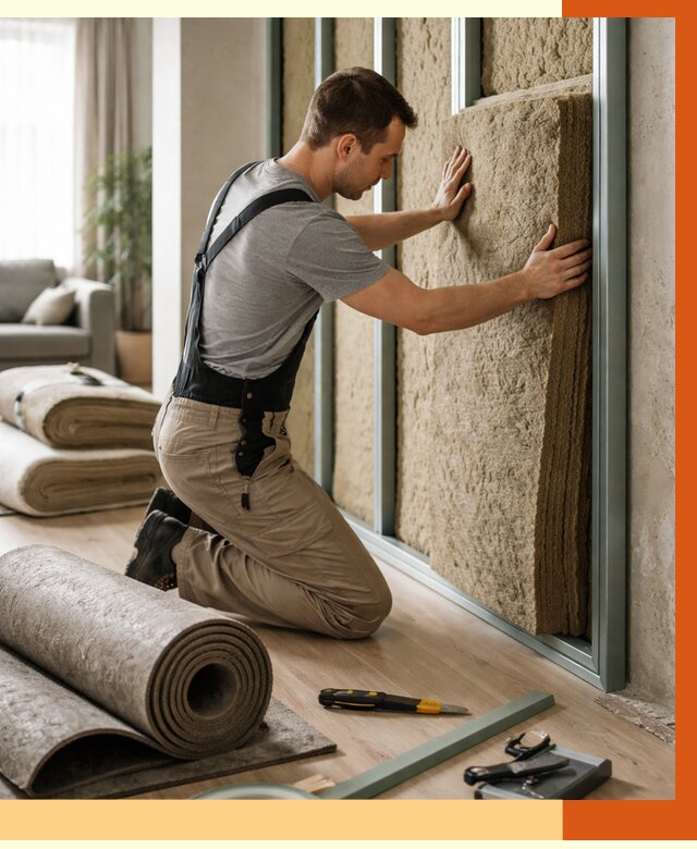 Шумоизоляция перегородок в Северске от 1715 руб. за м2 — ТепломастерСвк