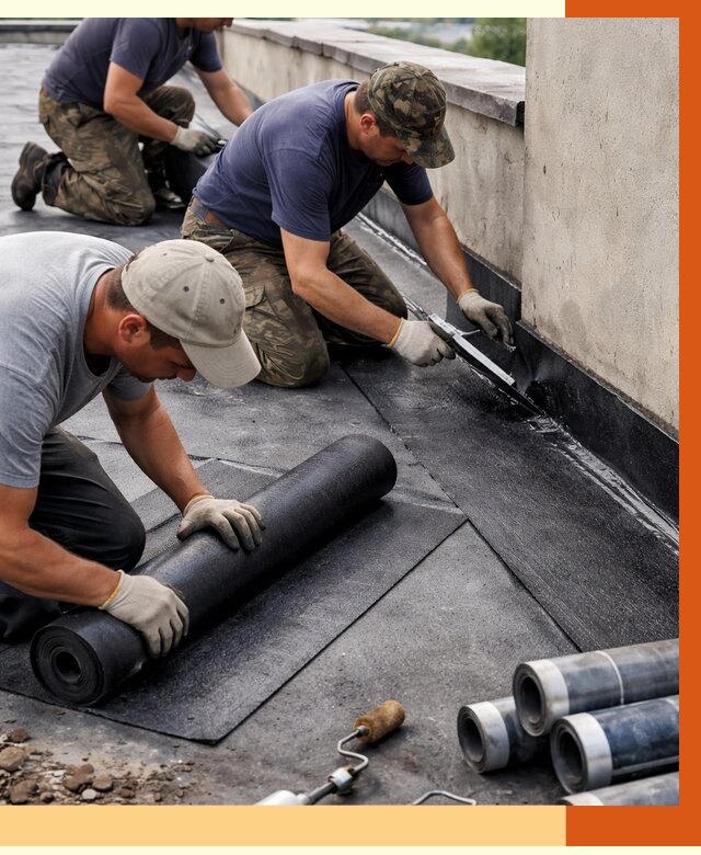 Гидроизоляция кровли в Северске от 4678 руб. — профессиональная гидроизоляция крыши | ТепломастерСвк