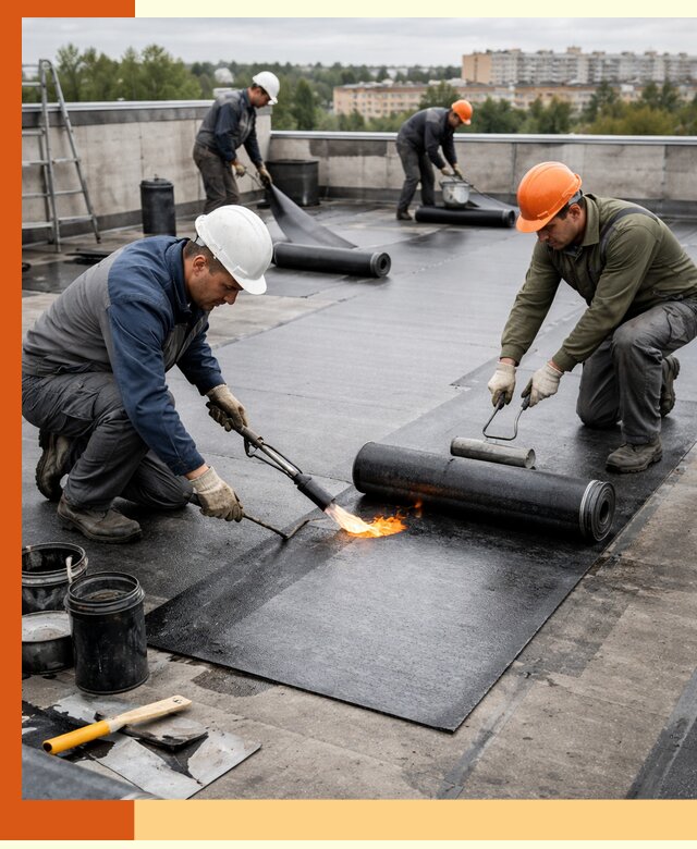 Профессиональная гидроизоляция плоской кровли в Северске