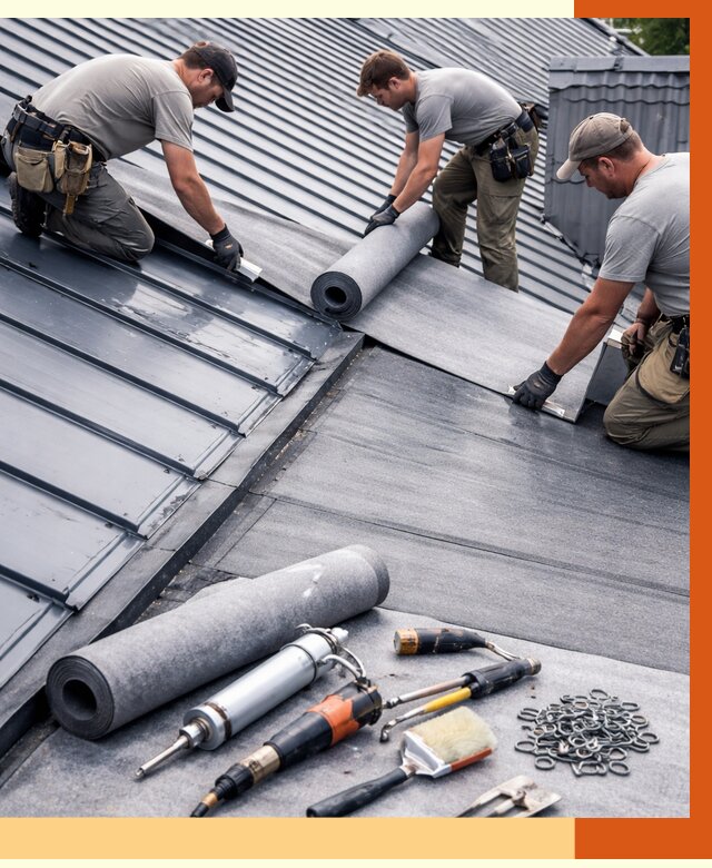 Гидроизоляция металлической кровли полимочевиной в Северске от 8836 руб. | ТепломастерСвк