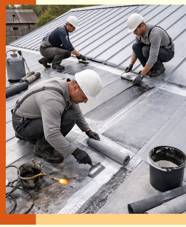 Гидроизоляция металлической кровли с гарантией в Северске