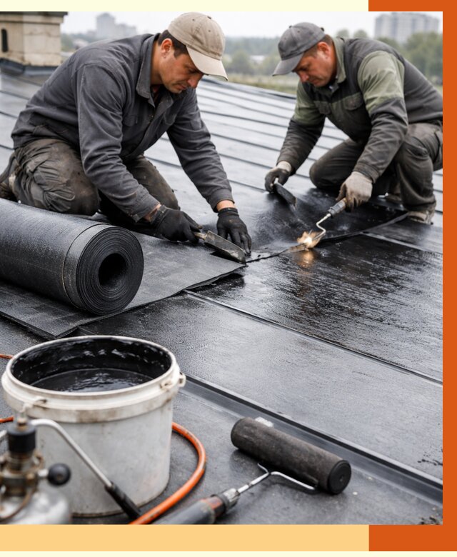 Гидроизоляция фальцевой кровли в Северске от 7796 руб. под ключ | ТепломастерСвк