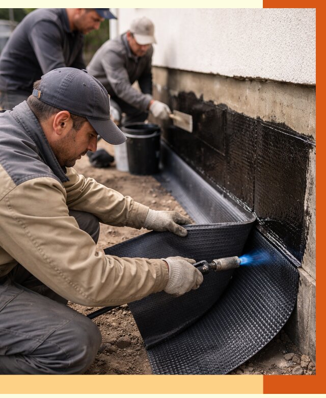 Гидроизоляция цоколя и отмостки в Северске от 8836 руб. — ТепломастерСвк