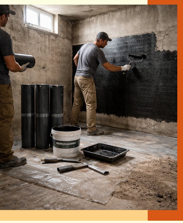 Гидроизоляция подвала в Северске от 3638 руб. под ключ | Профессионально — ТепломастерСвк
