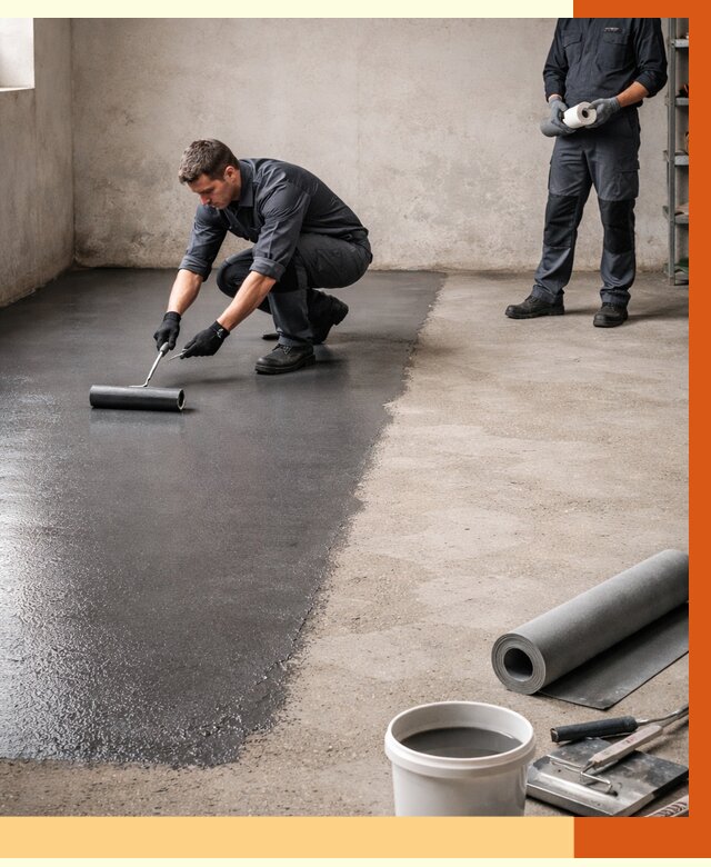 Гидроизоляция гаражного пола в Северске от 3638 руб./м² — ТепломастерСвк профессионально