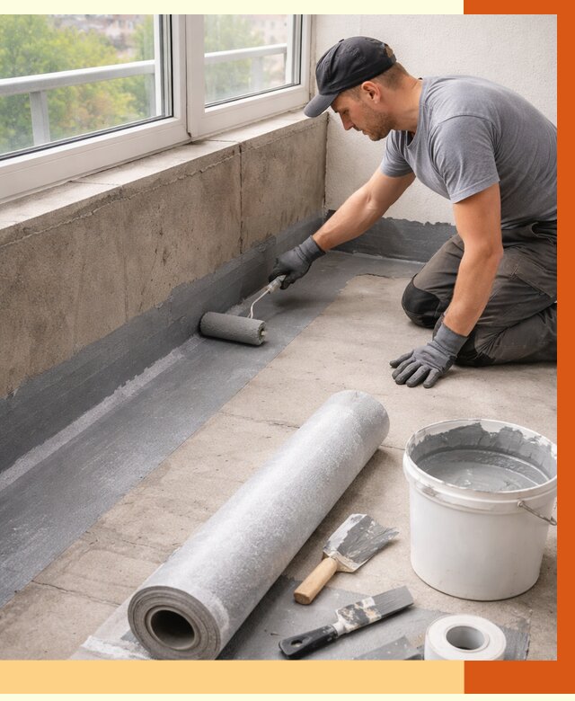 Профессиональная гидроизоляция балкона в Северске от 4366 руб. | ТепломастерСвк