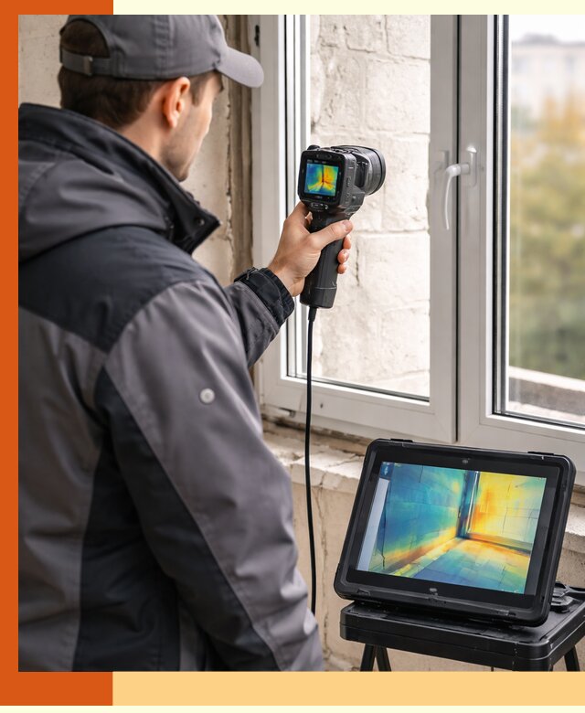 Тепловизионное обследование дома в Северске для выявления утечек тепла