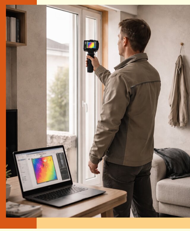 Тепловизионное обследование квартиры в Северске для поиска утечек тепла