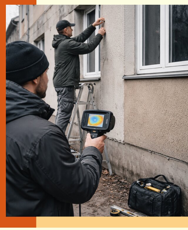 Тепловизионное обследование фасада в Северске для выявления дефектов