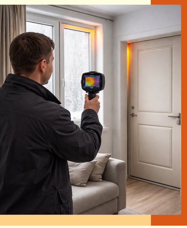 Тепловизионное обследование окон и дверей в Северске от 4678 руб. | ТепломастерСвк