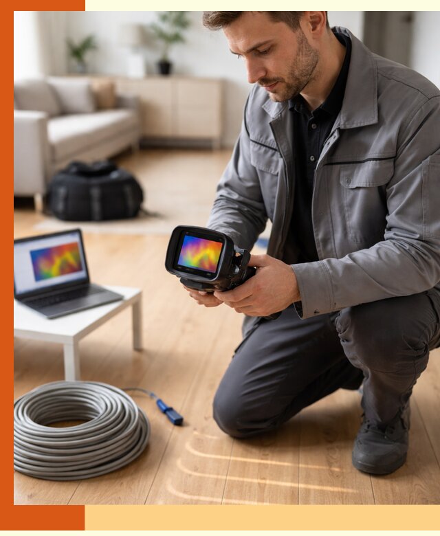 Тепловизионное обследование тёплого пола в Северске для точной диагностики