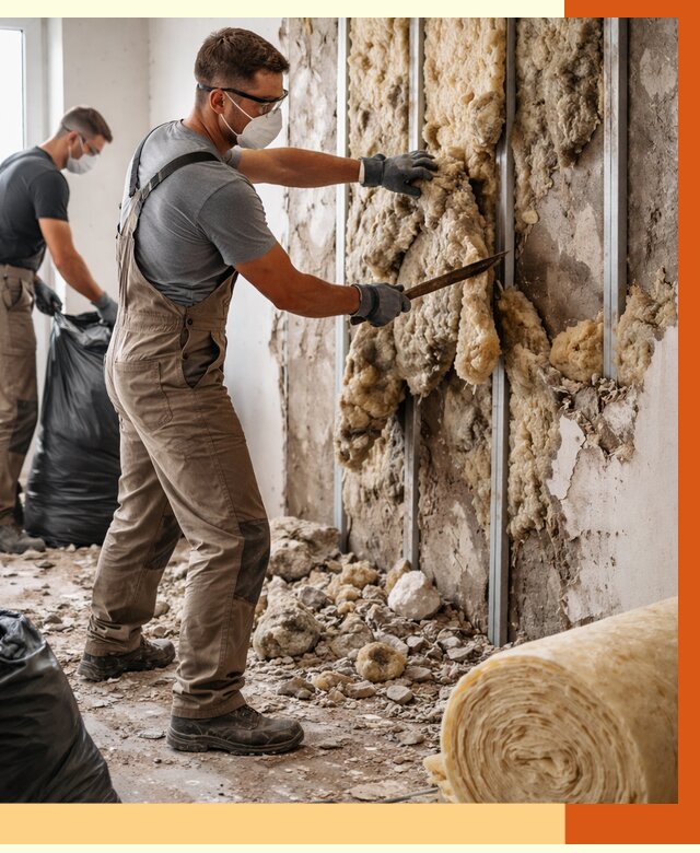 Демонтаж старого утеплителя в Северске от 3638 руб. — работы под ключ | ТепломастерСвк