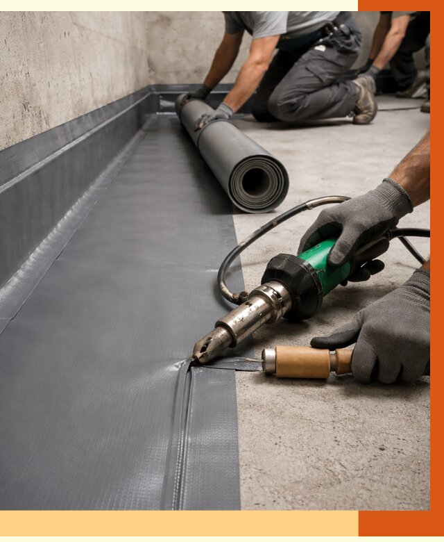 Монтаж гидроизоляционной мембраны в Северске от 1034 руб/м2 | ТепломастерСвк