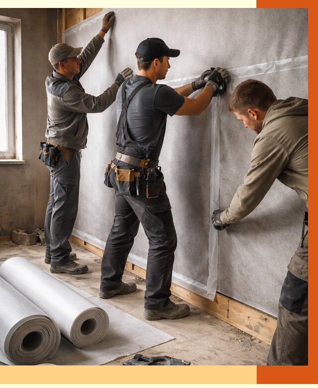 Монтаж ветроизоляции в Северске от 4678 руб./м2 — профессионально | ТепломастерСвк