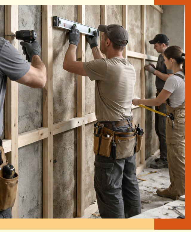 Монтаж обрешетки под утепление в Северске от 1195 руб/м² | Заказать у ТепломастерСвк